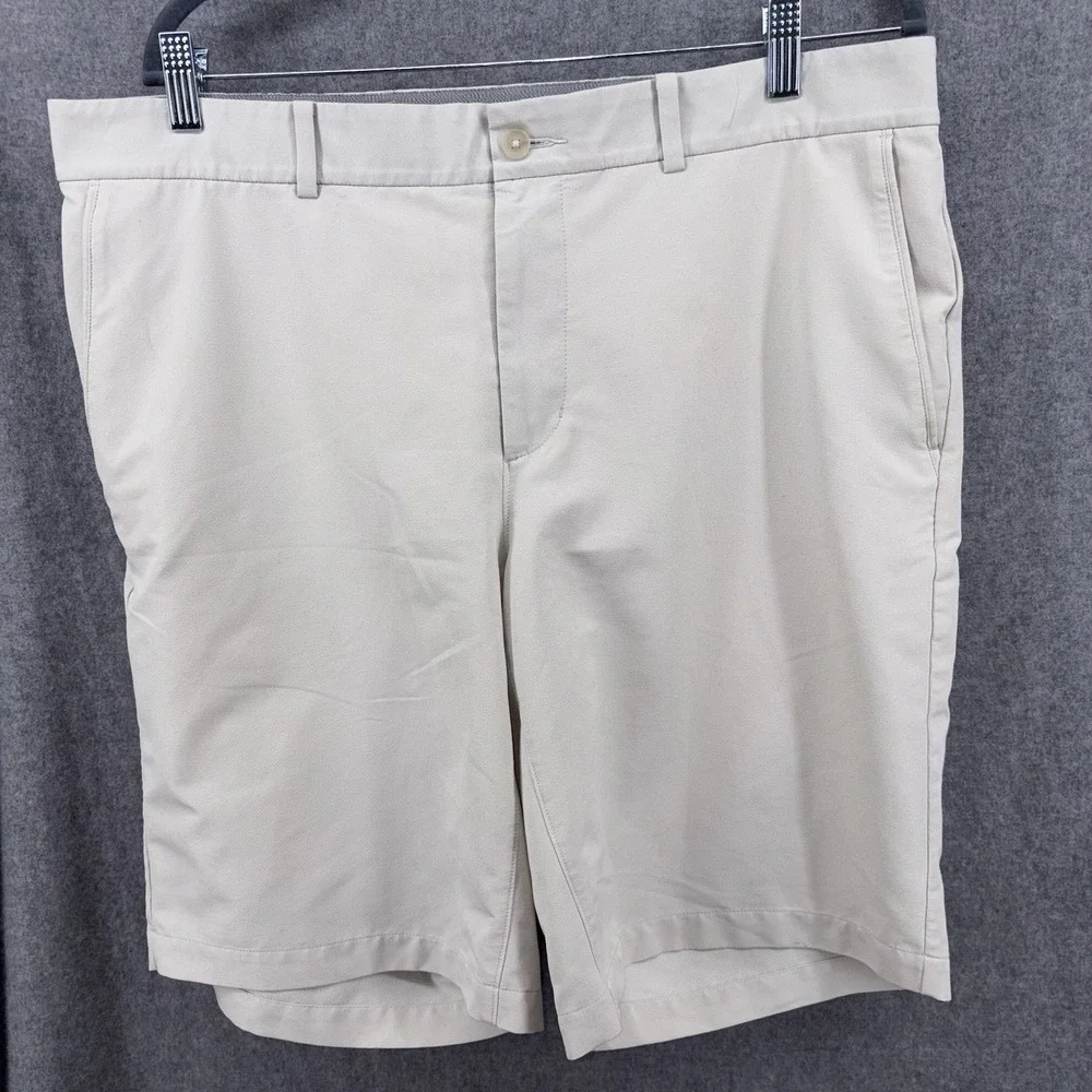Nike Flex Golf Hybrid Shorts Mens 36 Beige Dri Fit‎ Stretch Waistband